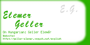 elemer geller business card